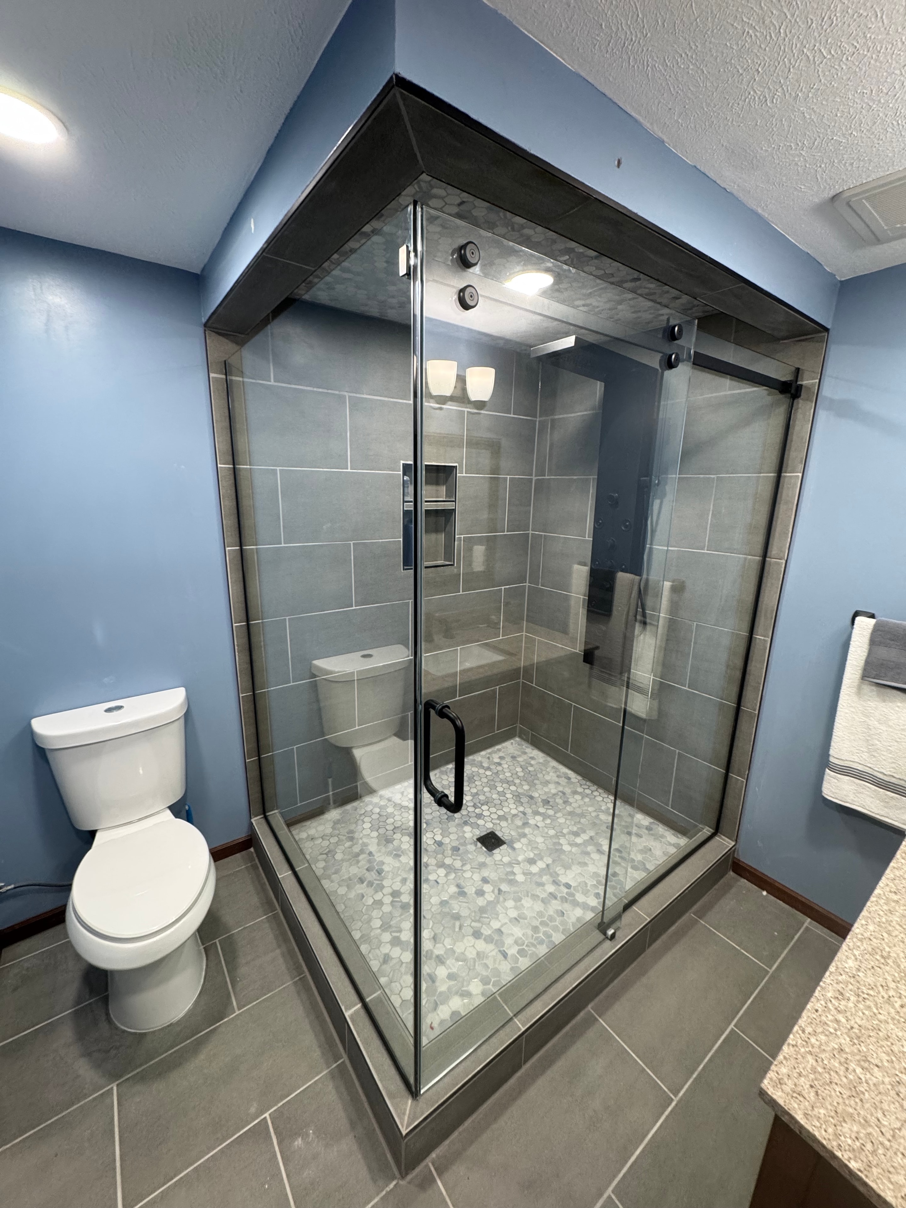 Marble & Glass Bathroom